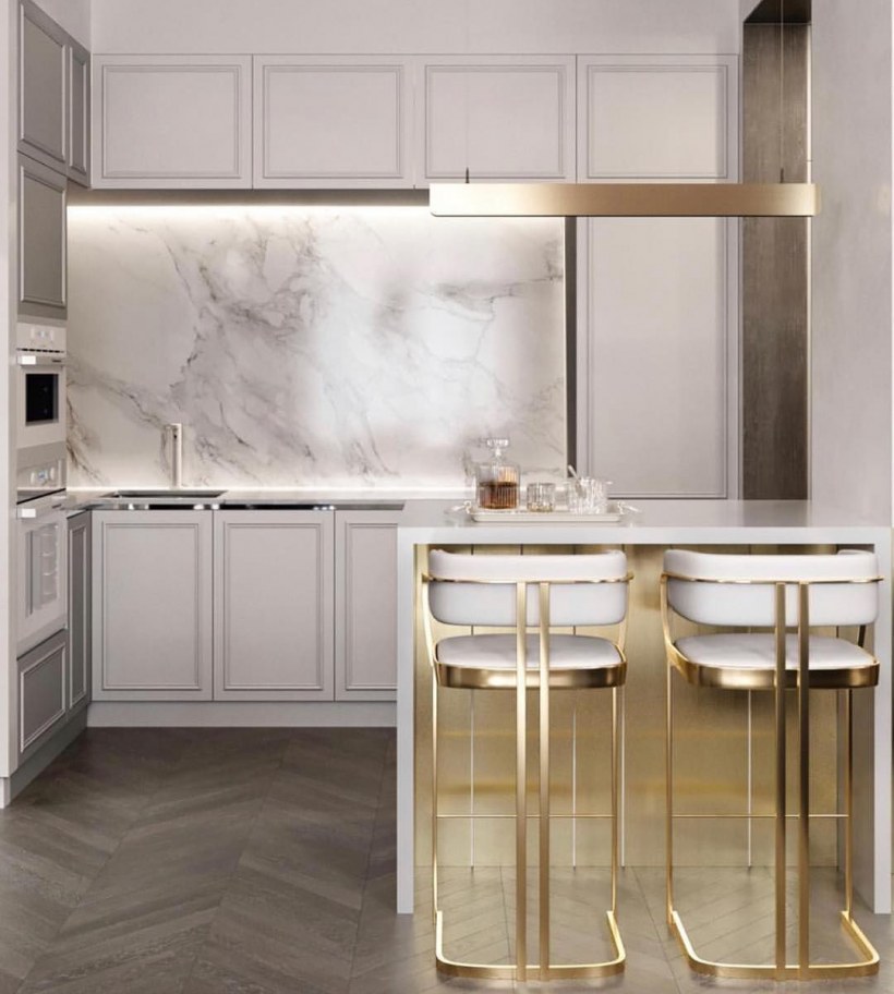 Кухонные фасады с интегрированными ручками