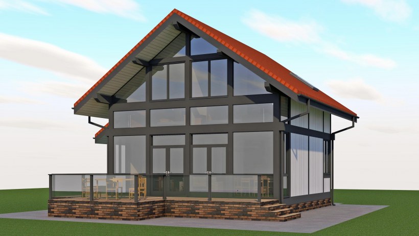 Строим фахверковый дом 6 на 6 два этажа