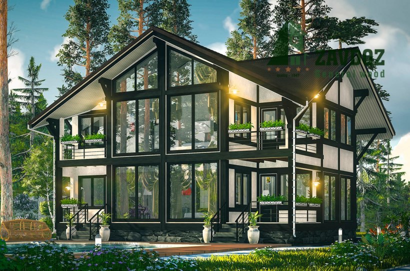 Каркасно щитовые дома под немецкий стиль