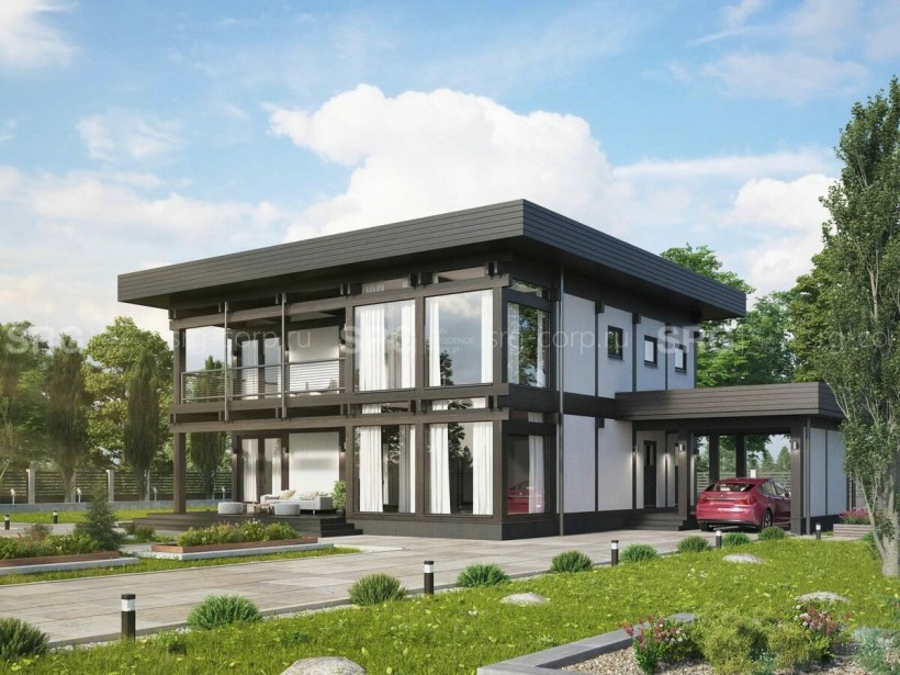 Дача веранда фахверк