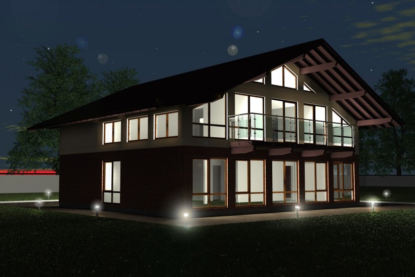 Забор в стиле фахверк