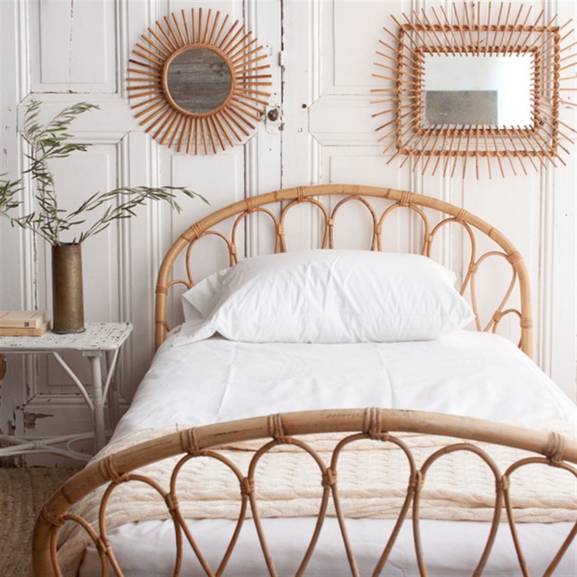 Кровать спинка из бамбука