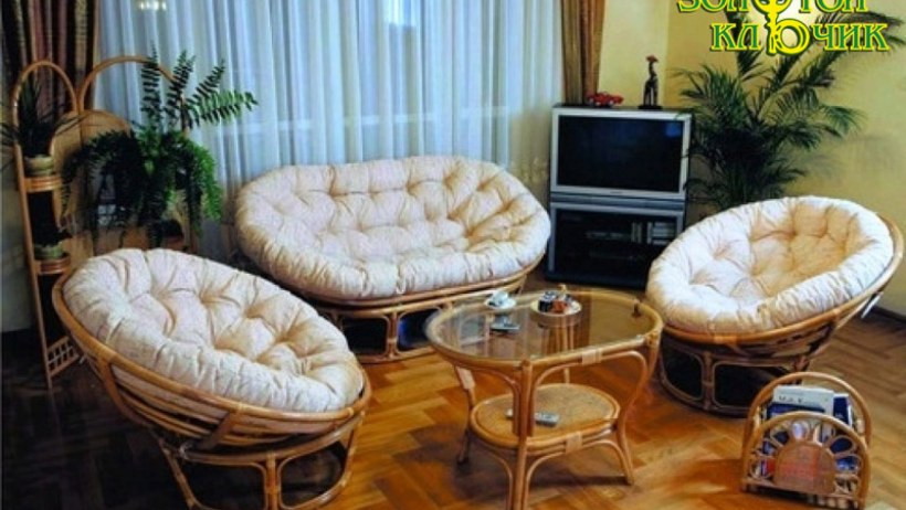 Мебель из ротанга Папасан и Мамасан