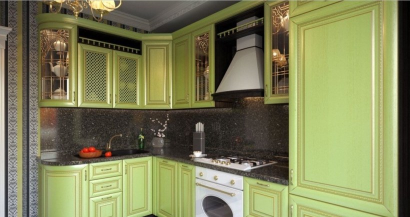 Кухни массив олива фисташка