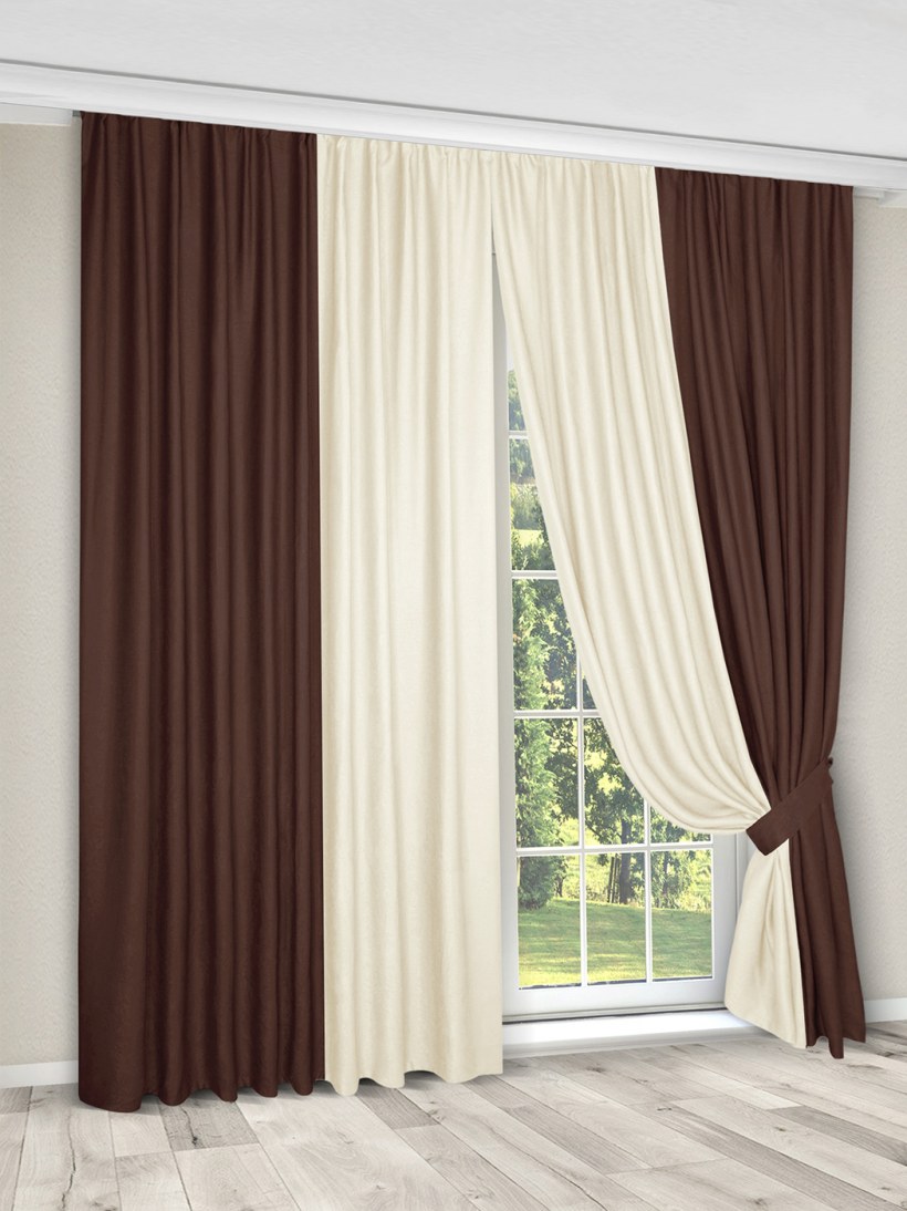 Комплект штор софт 250*270 см,2 шт colore caldo