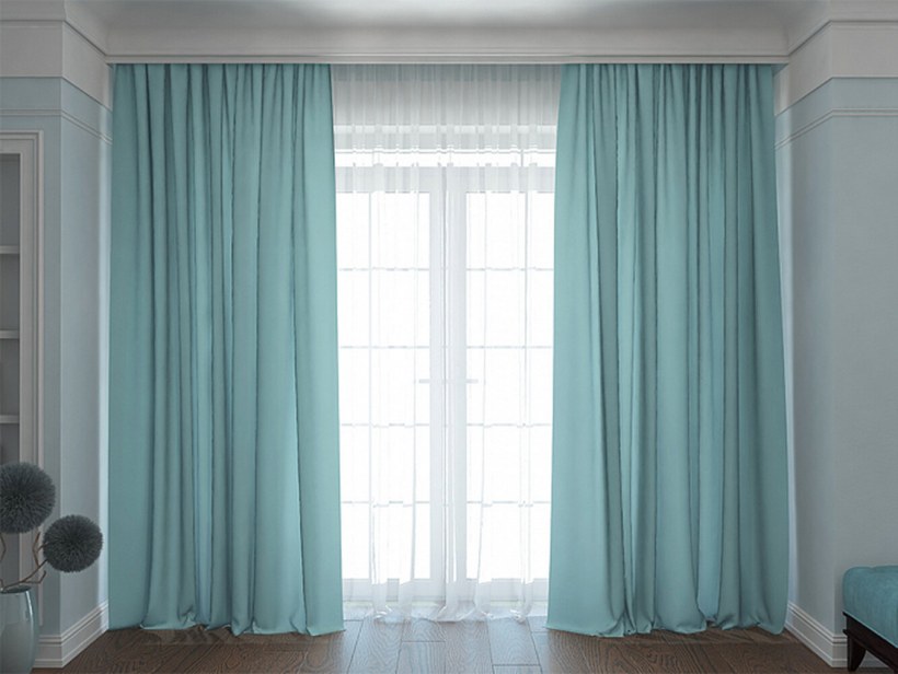 Шторы блэкаут Амалия бирюза