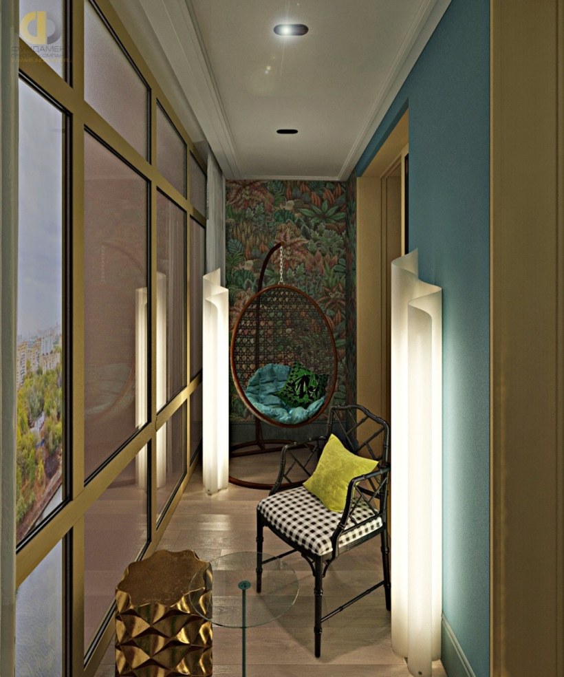 Дизайн балкона в морском стиле