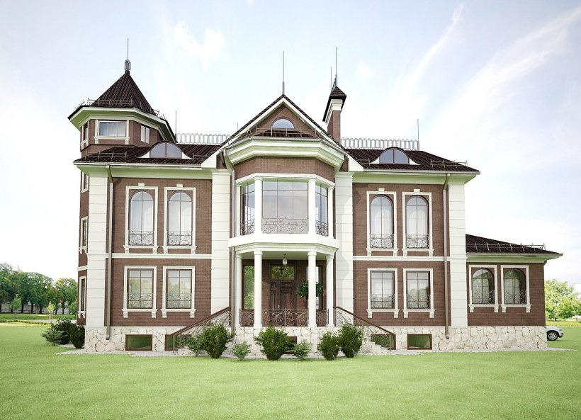 Кирпичная усадьба в георгианском английском стиле