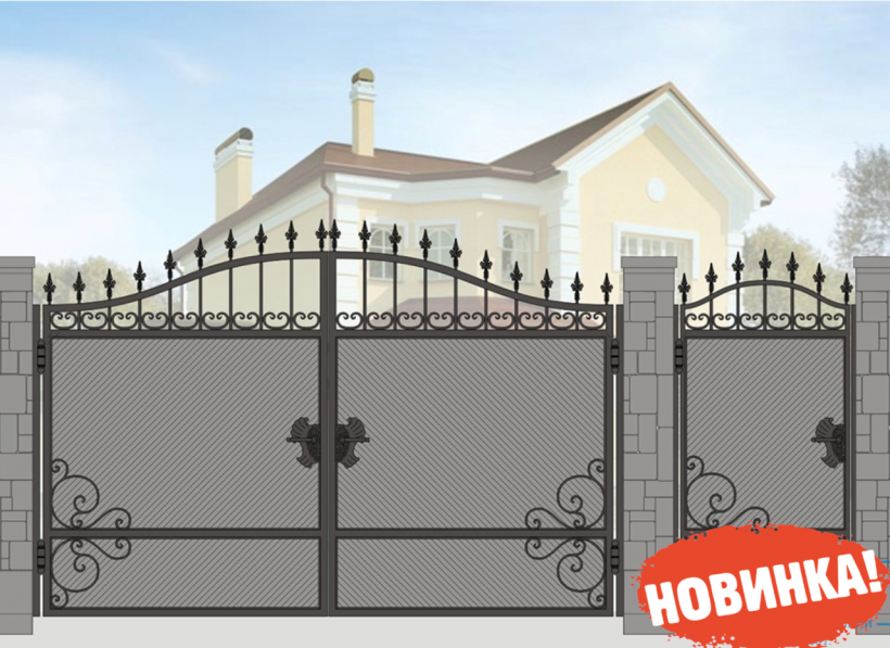 Кованые ворота v-024 (1 кв.м.)