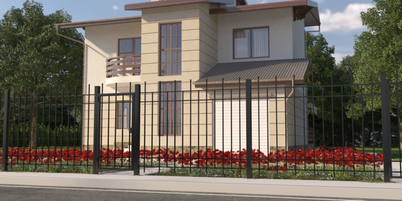 Забор для коттеджа