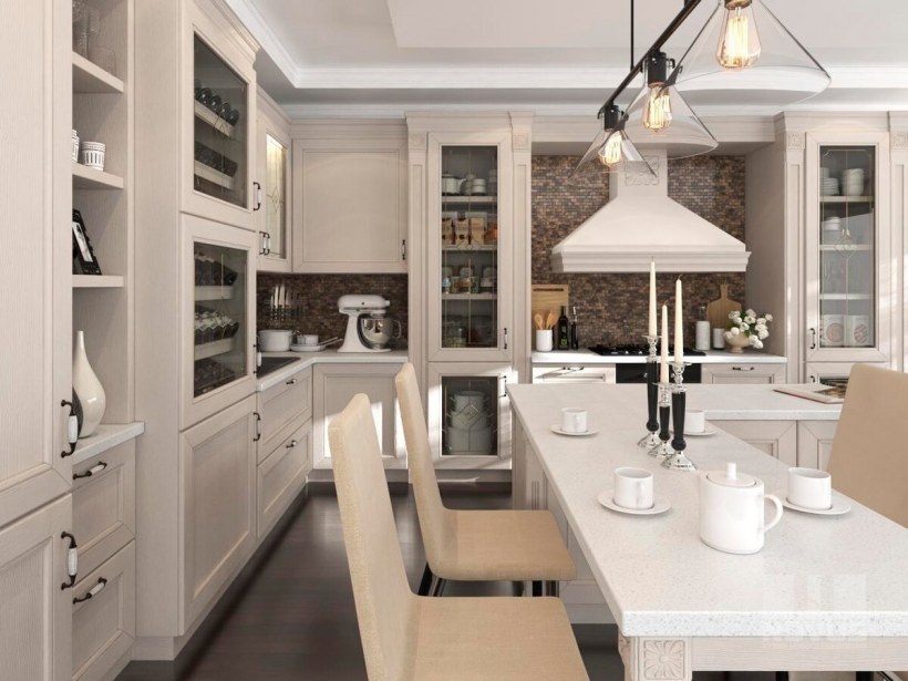 Кухня Полуостровная Неоклассика