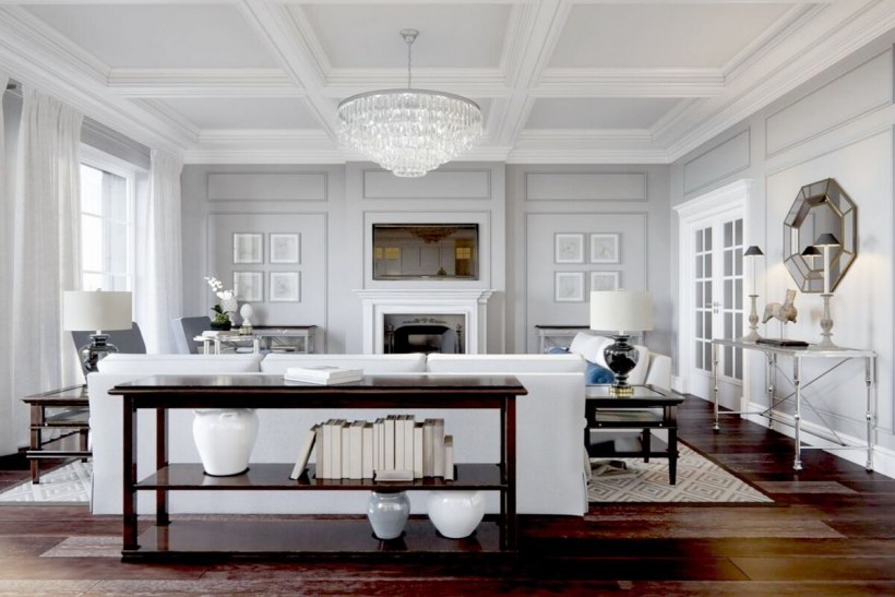 Кессонные потолки в интерьере Неоклассика