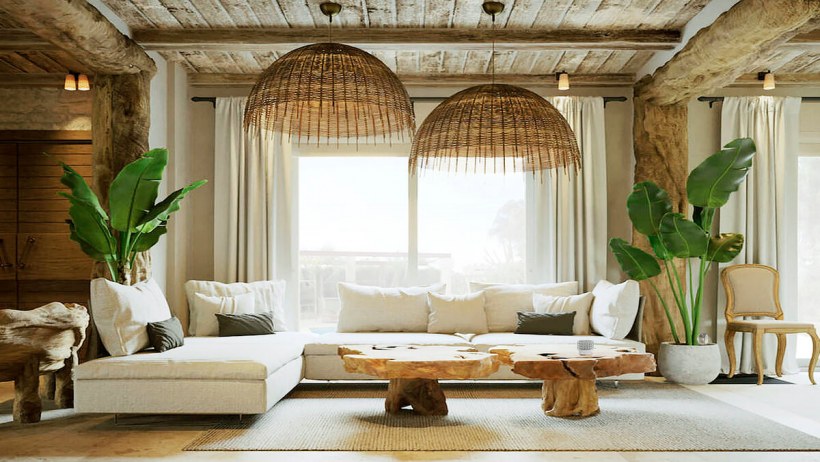 Гостиная эко-стиль