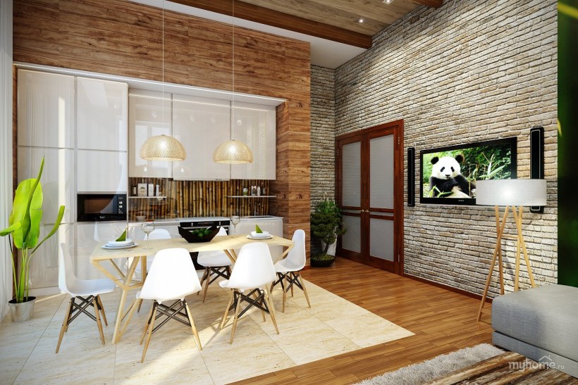 Экологический стиль в интерьере квартиры