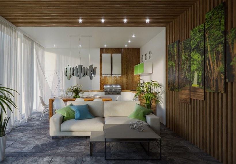 Загородный дом в эко стиле