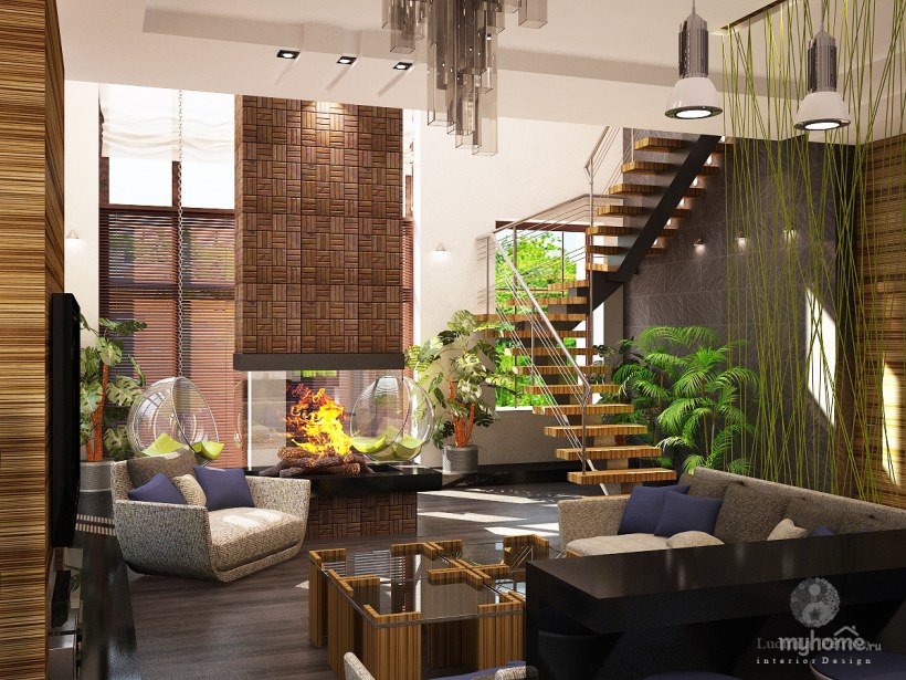 Экостиль в деревянном доме