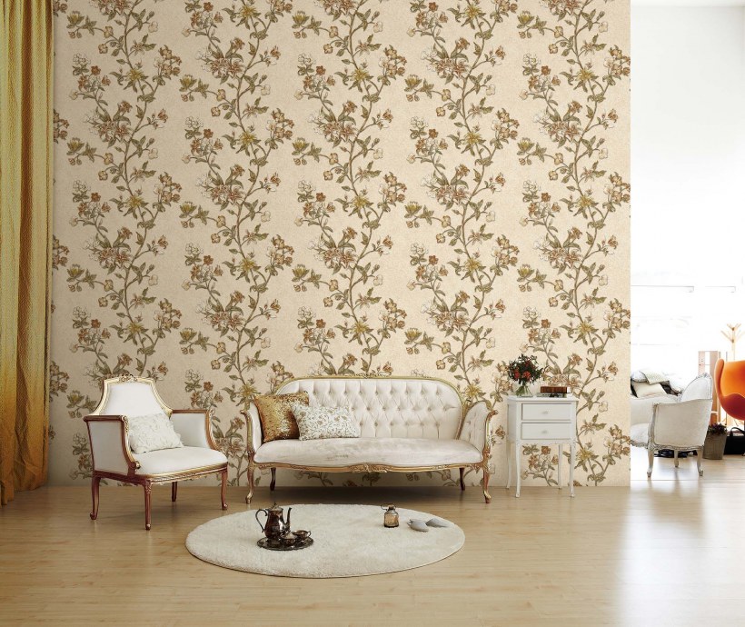 Расцветки обоев для зала