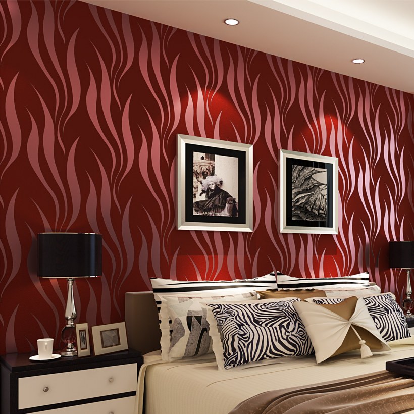 Велюровые обои в интерьере
