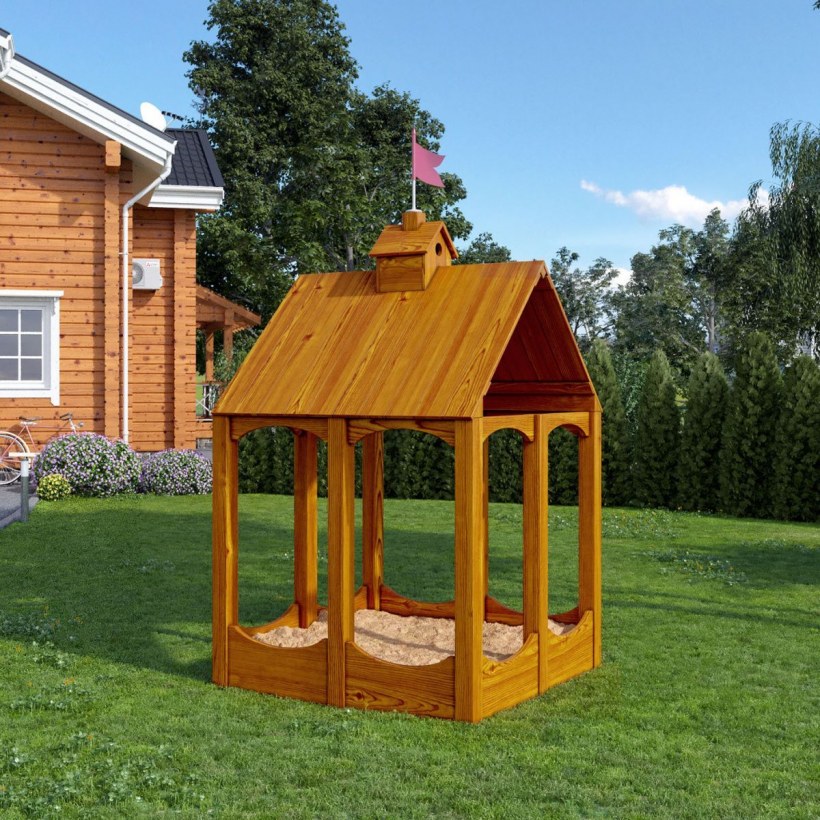 Песочница с крышей