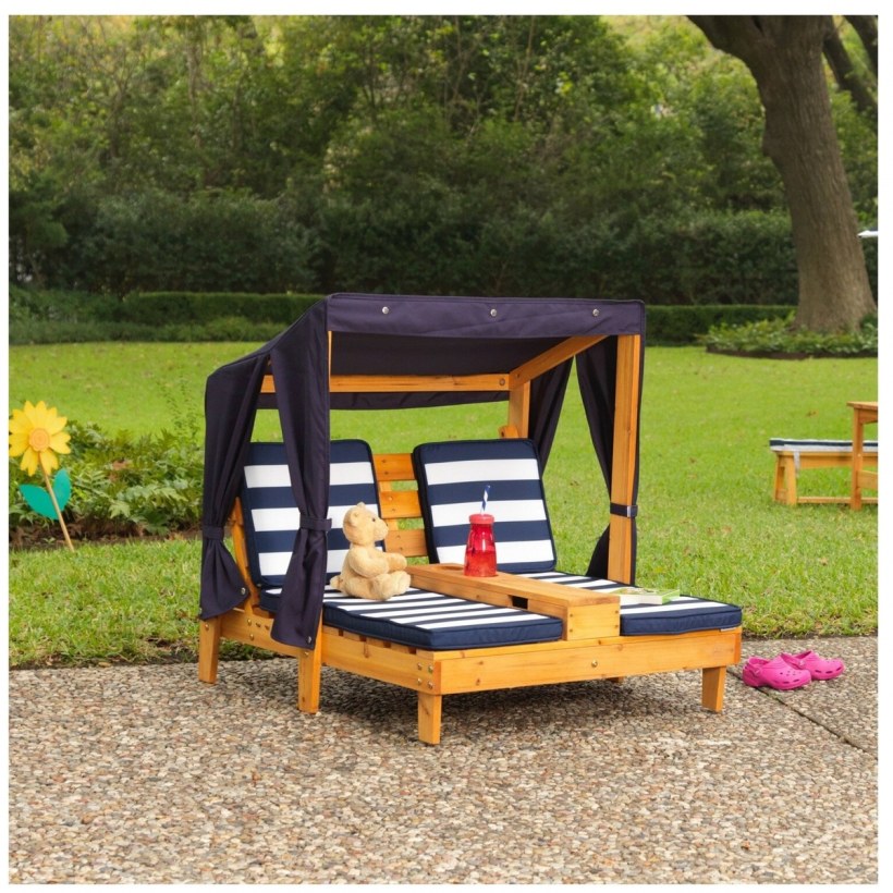 Шезлонг kidkraft детский для двоих с тентом