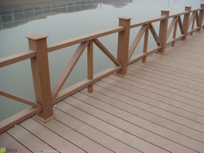 Ограждение террасы из дерева