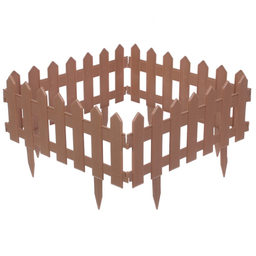 Ограждение «палисадник» цвет коричневый 1.9 м