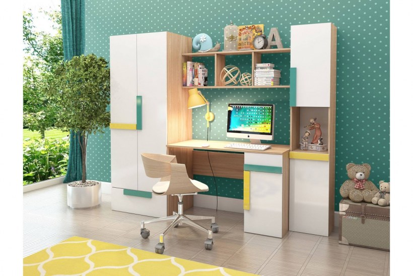 Умка СТЛ.302.01 стенка ясень Лион песочный/белый