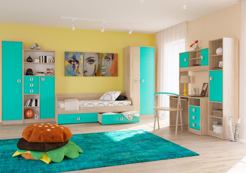 Детская мебель Сити Аква