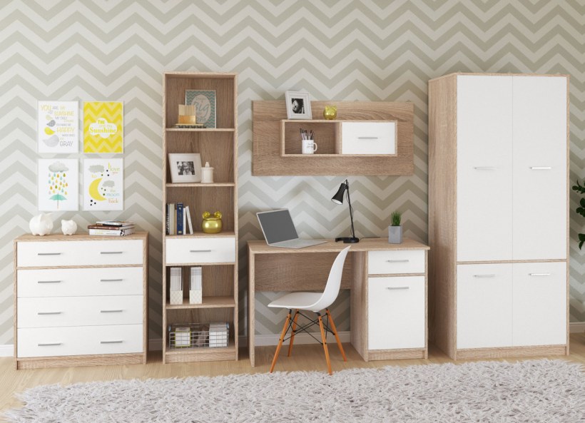 Детская стелс дуб сонома/белый