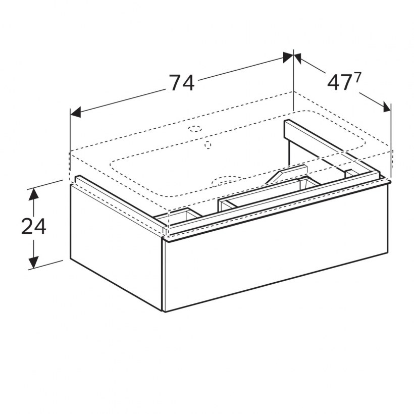 Раковина Geberit 124075000