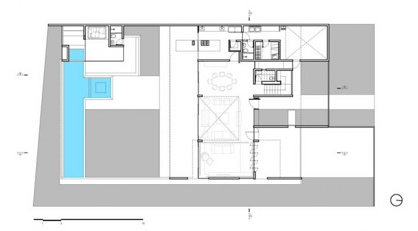 Схема функционального зонирования общественного здания