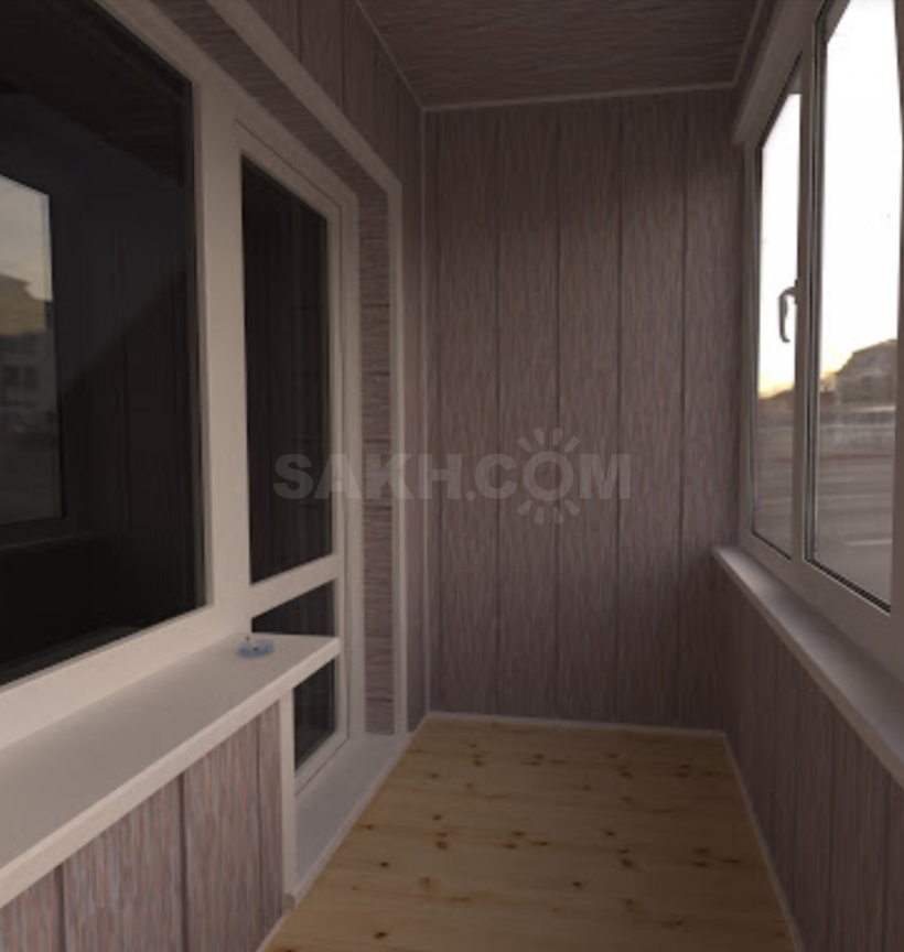 Отделка балкона панелями