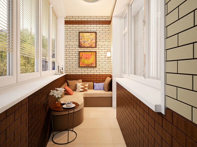 Дизайнерская отделка балкона