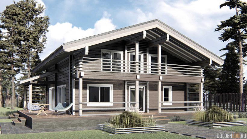 Дом Леон из клееного бруса