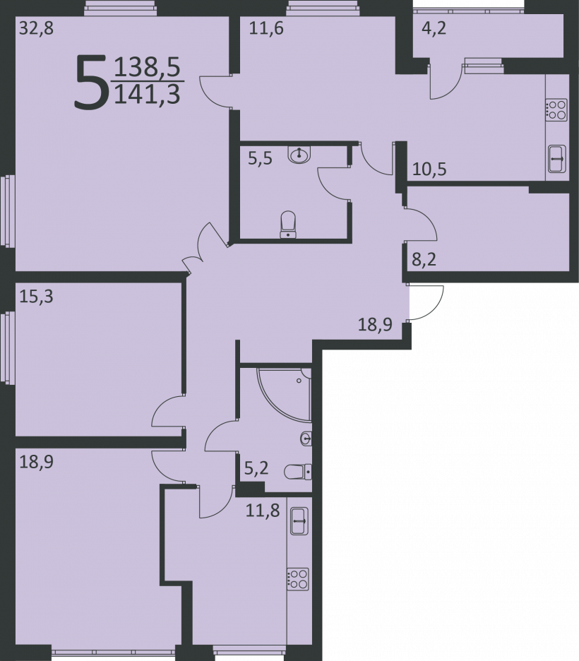 Планировка четрырех комнатной квартиры