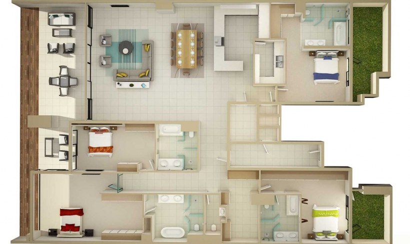 Многокомнатные квартиры планировка