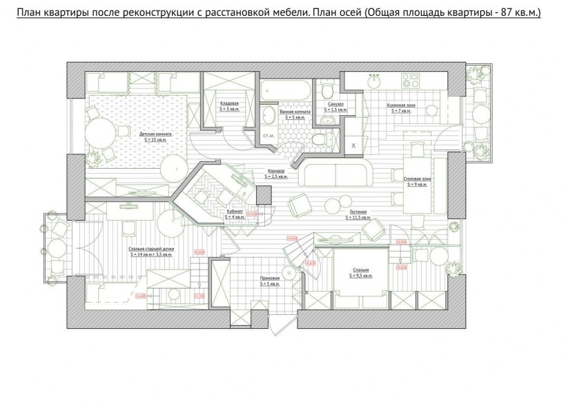 Многокомнатные квартиры планировка