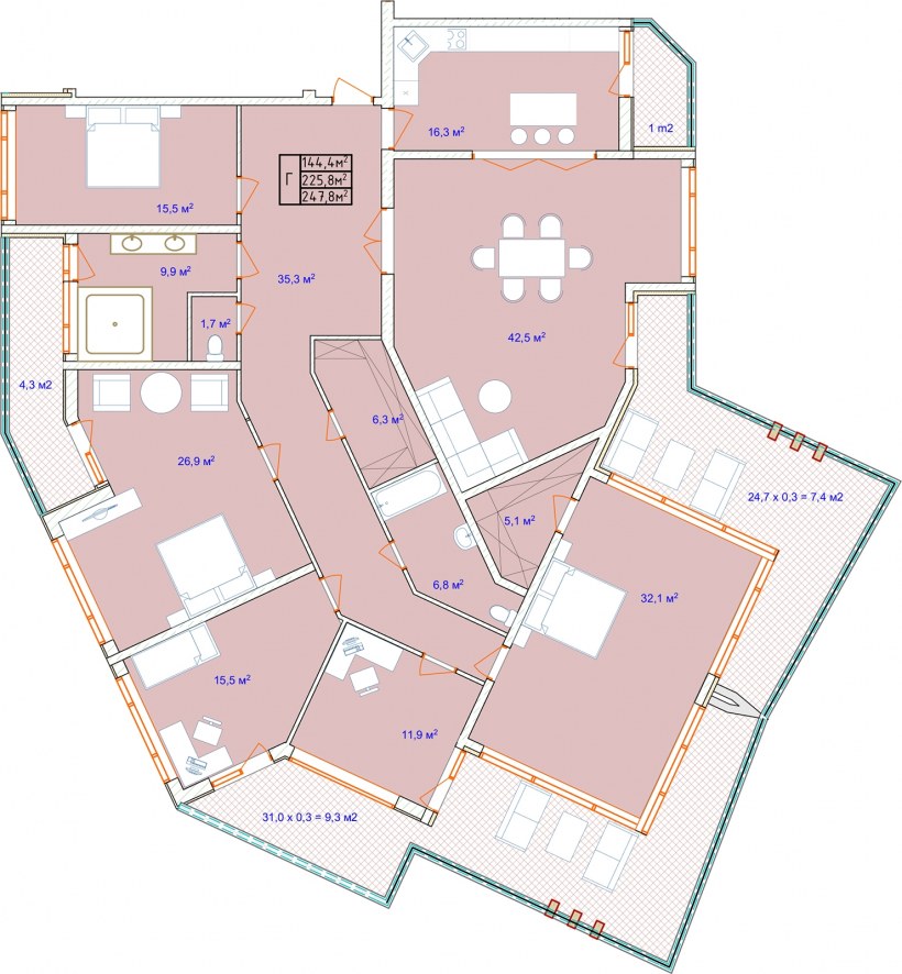 Цветочные Поляны планировки квартир