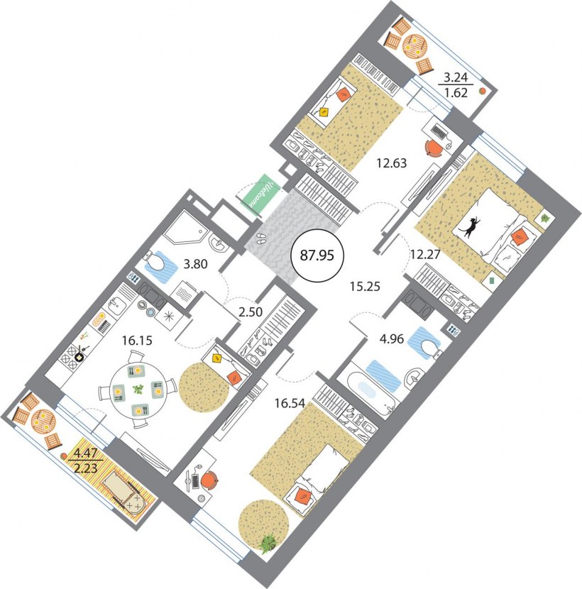 План элитной квартиры