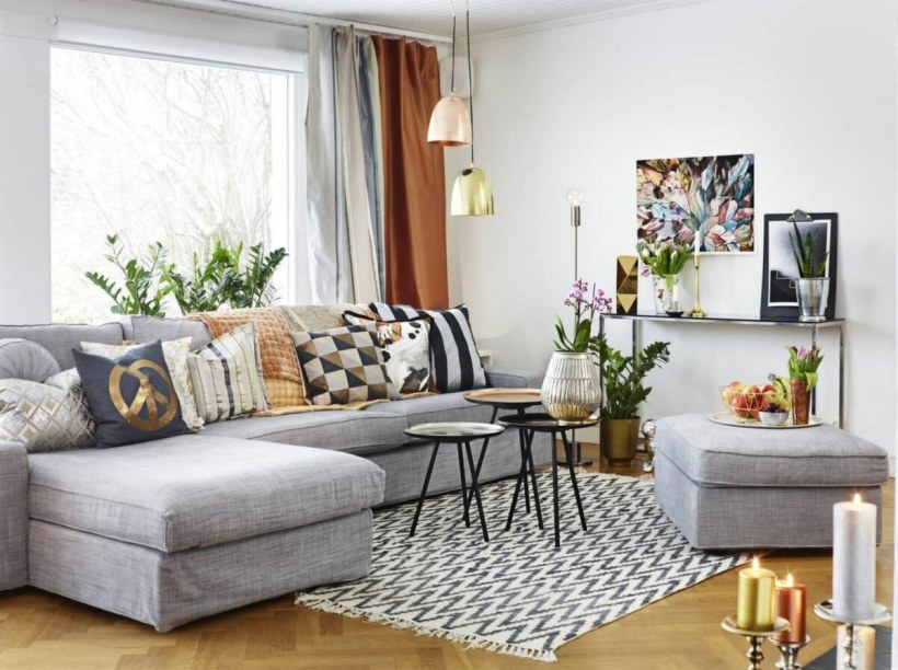 Горчичная гостиная Сканди