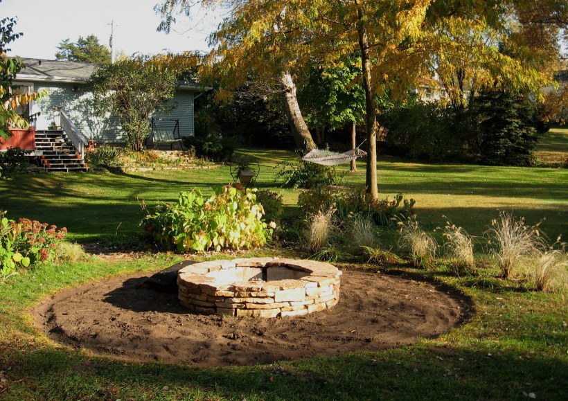 Костровище растения вокруг