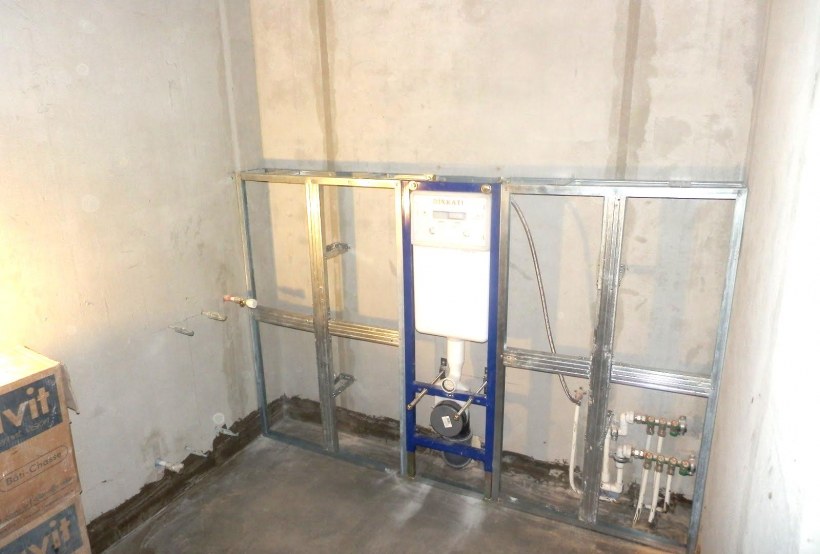 Монтаж инсталляции унитаза