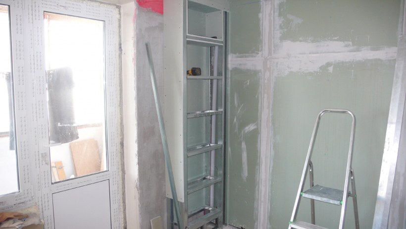 Зашивка труб гипсокартоном