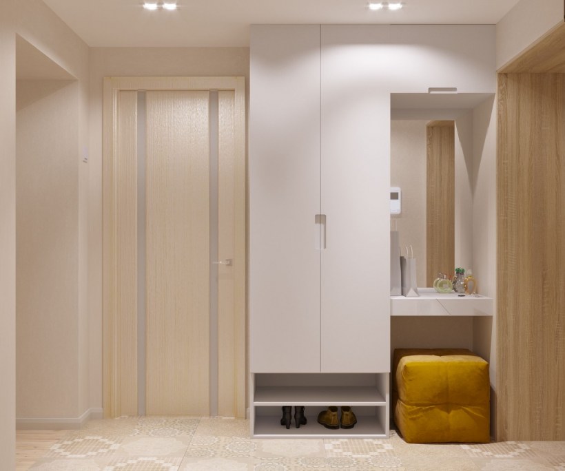 Прихожая в однушке п44