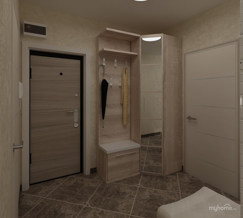 Планировка прямоугольной прихожей в квартире