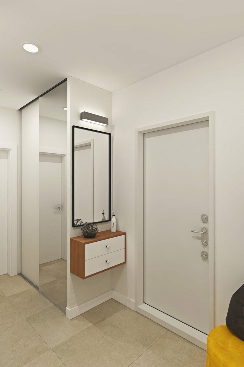 Прихожая в двушке п44т линейная