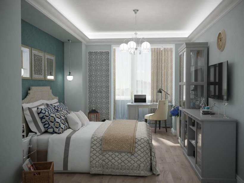 Маленькая спальня в неоклассическом стиле