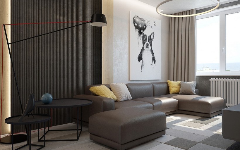 Современная гостиная комната