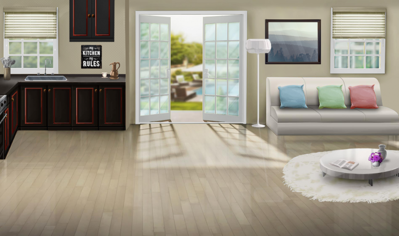 Аниме фон комната кухня