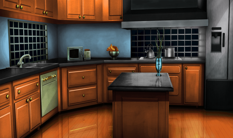 Кухня на белом фоне